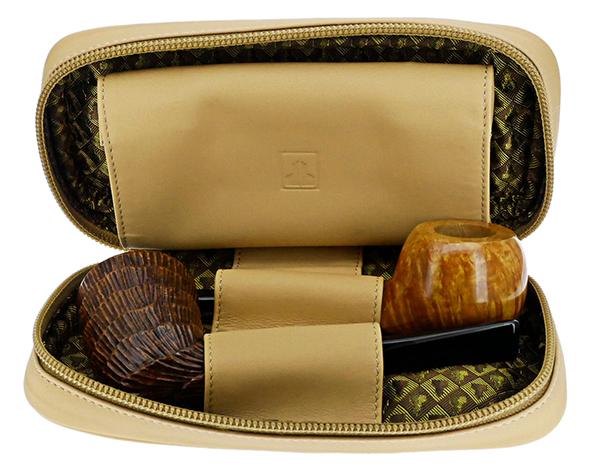 Castello 2 Pipe Bag with pouch - color Butter